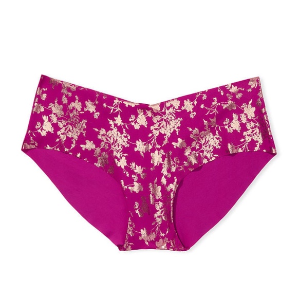 Victoria’s Secret No-show Shimmer Hiphugger Panty Raspberry Cooler Floral S NEW - Picture 7 of 7